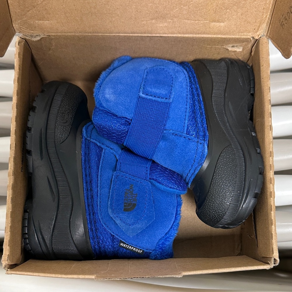 Kids Waterproof North Face Blue Boots